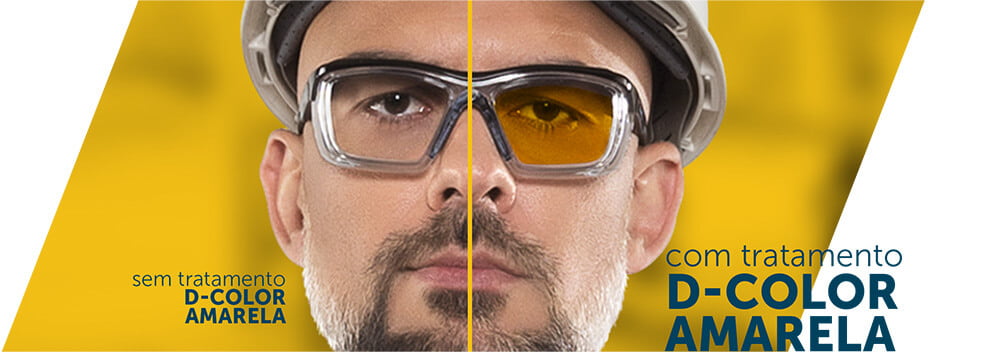 Óculos de Proteção - Lentes - Tratamentos -DColor-Amarela