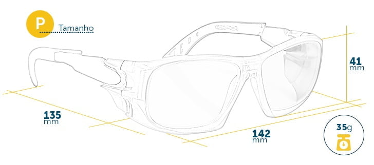 Óculos de Segurança -5x9 Laranja